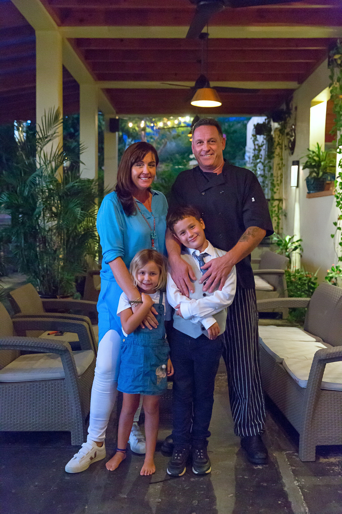 picture of Chef Regis and Claudine Bourdon with family